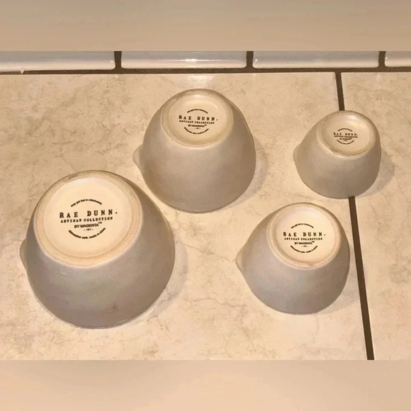 Rae Dunn Artisans Collection Handcrafted Ceramic Nesting Measuring Cups NWTS - Picture 9 of 9